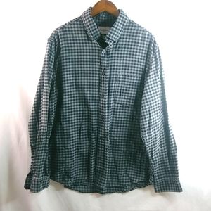 Goodfellow XL Mens Gray Black Checked Flannel Shirt